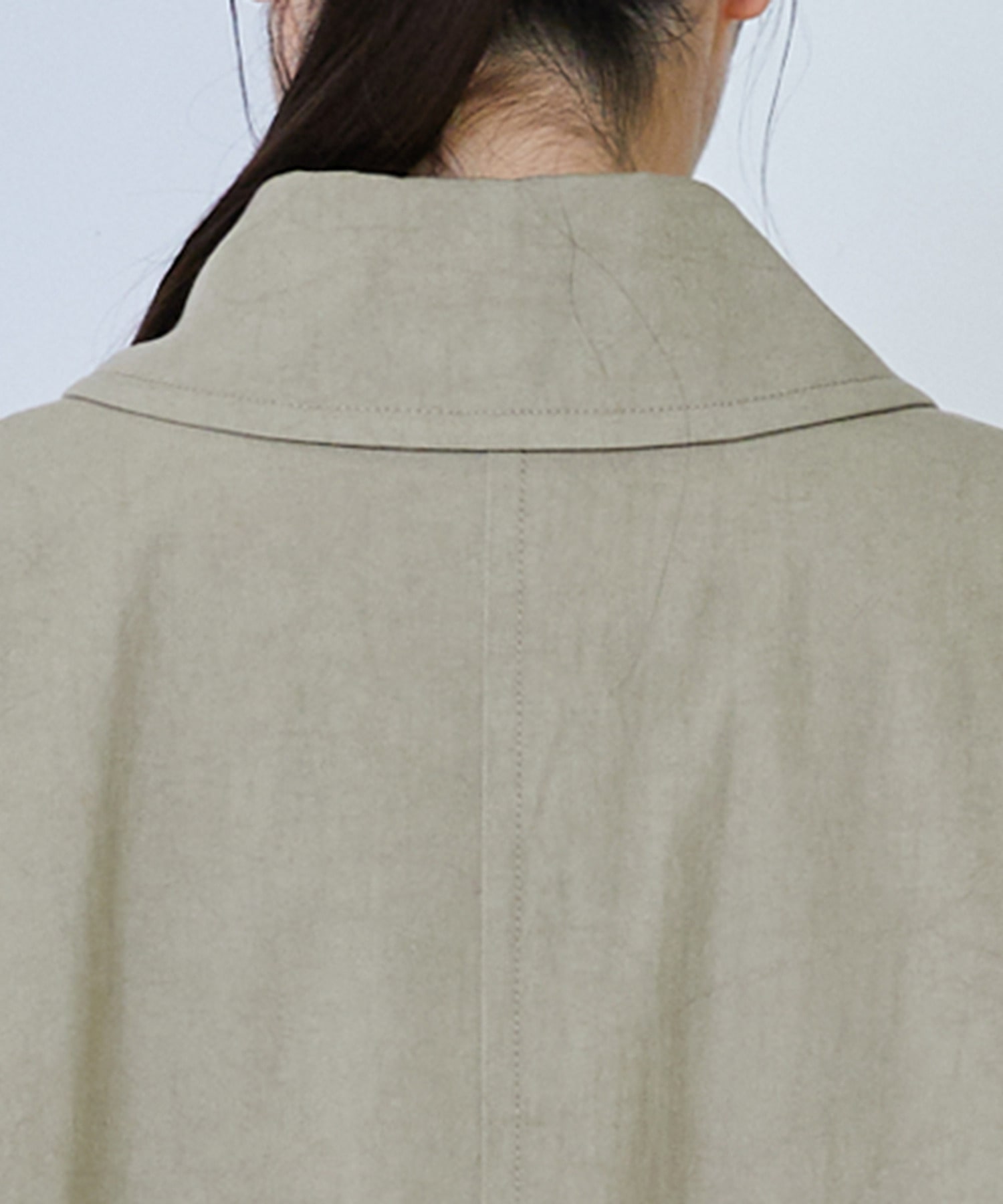 【LOISIR】グランジコットンポプリンステンカラーコート 詳細画像 ベージュ 25