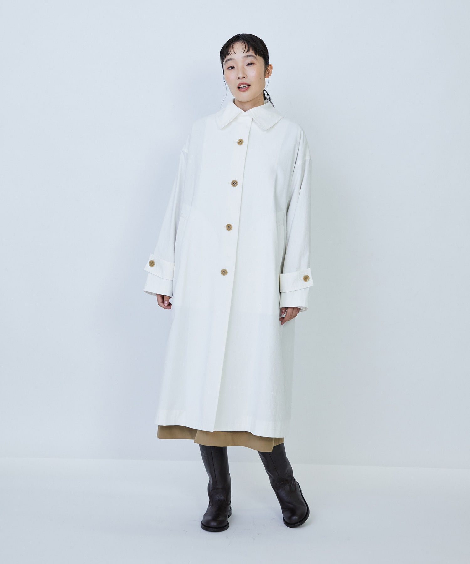 【LOISIR】グランジコットンポプリンステンカラーコート 詳細画像 ベージュ 5