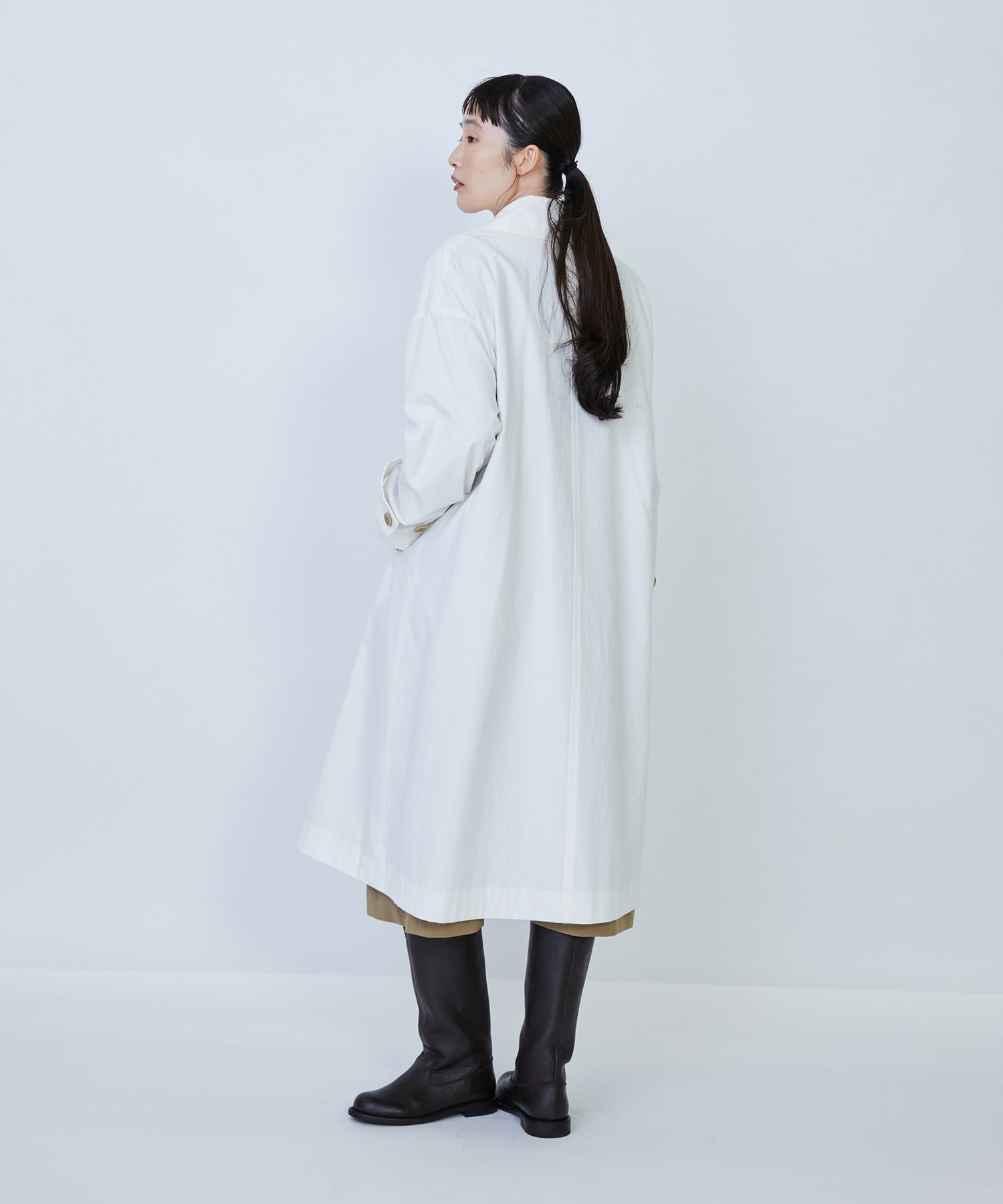 【LOISIR】グランジコットンポプリンステンカラーコート 詳細画像 ベージュ 7