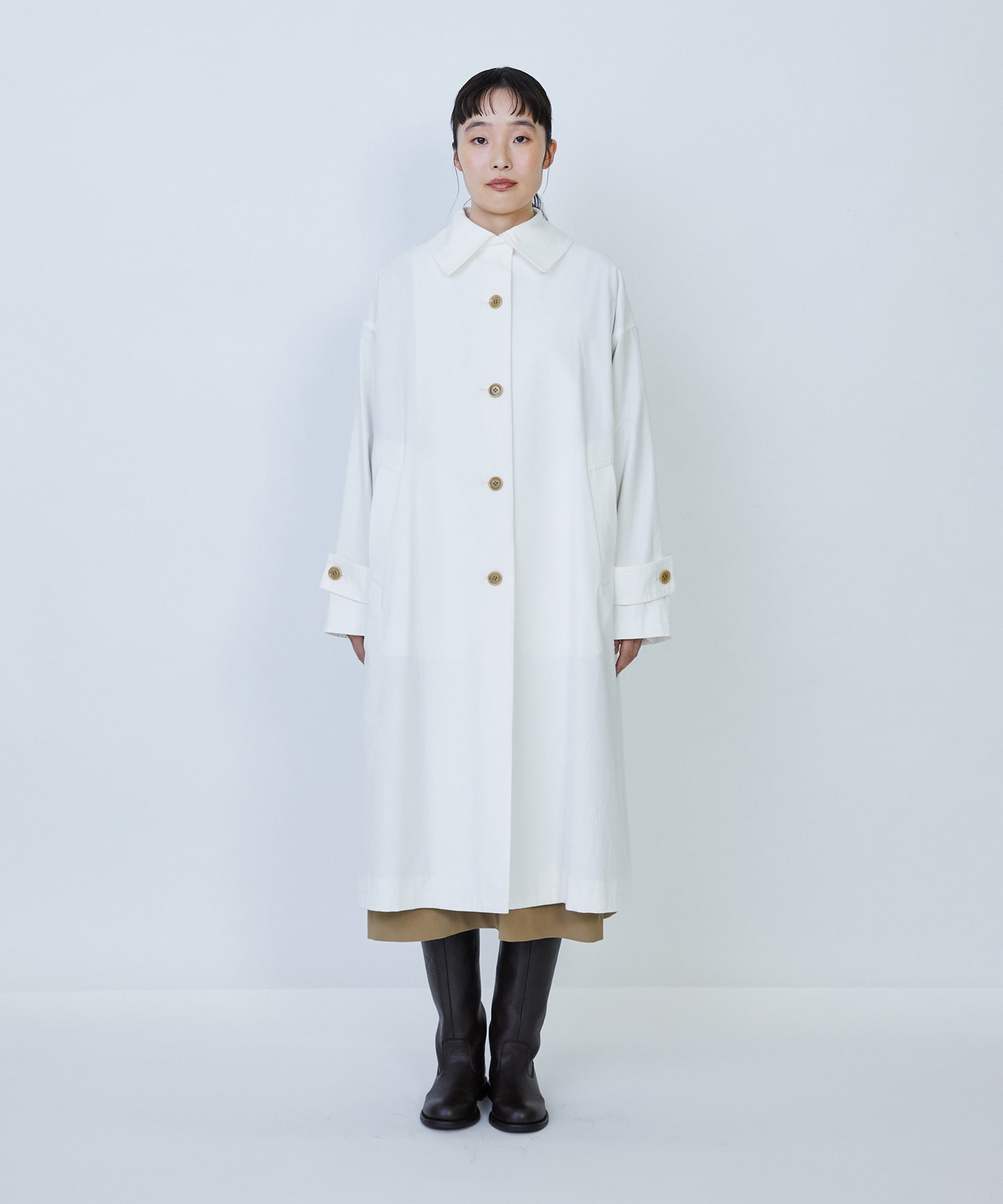 【LOISIR】グランジコットンポプリンステンカラーコート 詳細画像 ベージュ 8