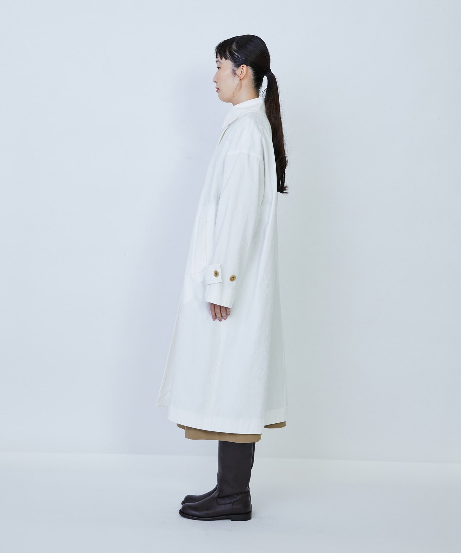 【LOISIR】グランジコットンポプリンステンカラーコート 詳細画像 ベージュ 9