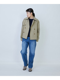 【LOISIR】グランジコットンポプリンショートトレンチ 詳細画像 ホワイト 1