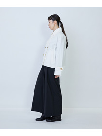 【LOISIR】グランジコットンポプリンショートトレンチ 詳細画像 ホワイト 12