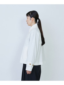 【LOISIR】グランジコットンポプリンショートトレンチ 詳細画像 ホワイト 15