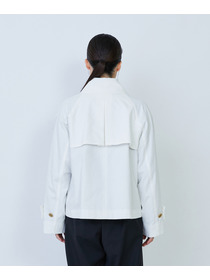 【LOISIR】グランジコットンポプリンショートトレンチ 詳細画像 ホワイト 16