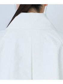 【LOISIR】グランジコットンポプリンショートトレンチ 詳細画像 ホワイト 18