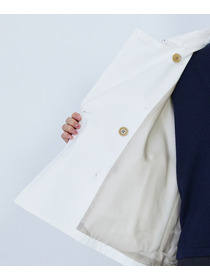 【LOISIR】グランジコットンポプリンショートトレンチ 詳細画像 ホワイト 21