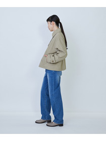 【LOISIR】グランジコットンポプリンショートトレンチ 詳細画像 ホワイト 3