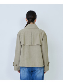 【LOISIR】グランジコットンポプリンショートトレンチ 詳細画像 ホワイト 7