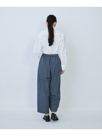 【LOISIR】ウール混ギャバワイドパンツ 詳細画像 ブラック 22