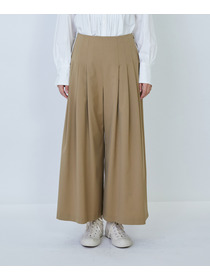 【LOISIR】ウール混ギャバワイドパンツ 詳細画像 ブラック 7