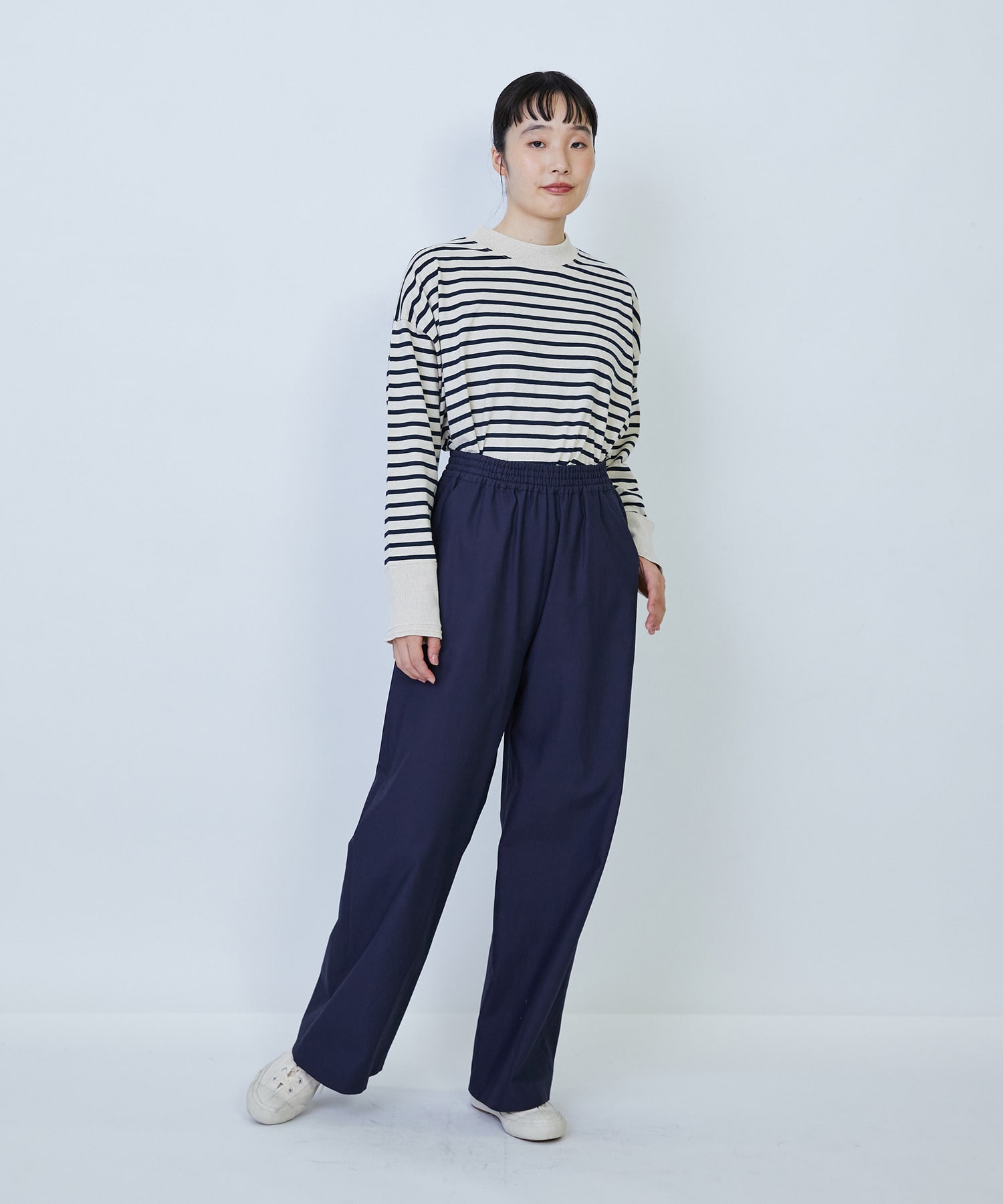 【LOISIR】コットンタイプライターワイドパンツ 詳細画像 キナリ 10