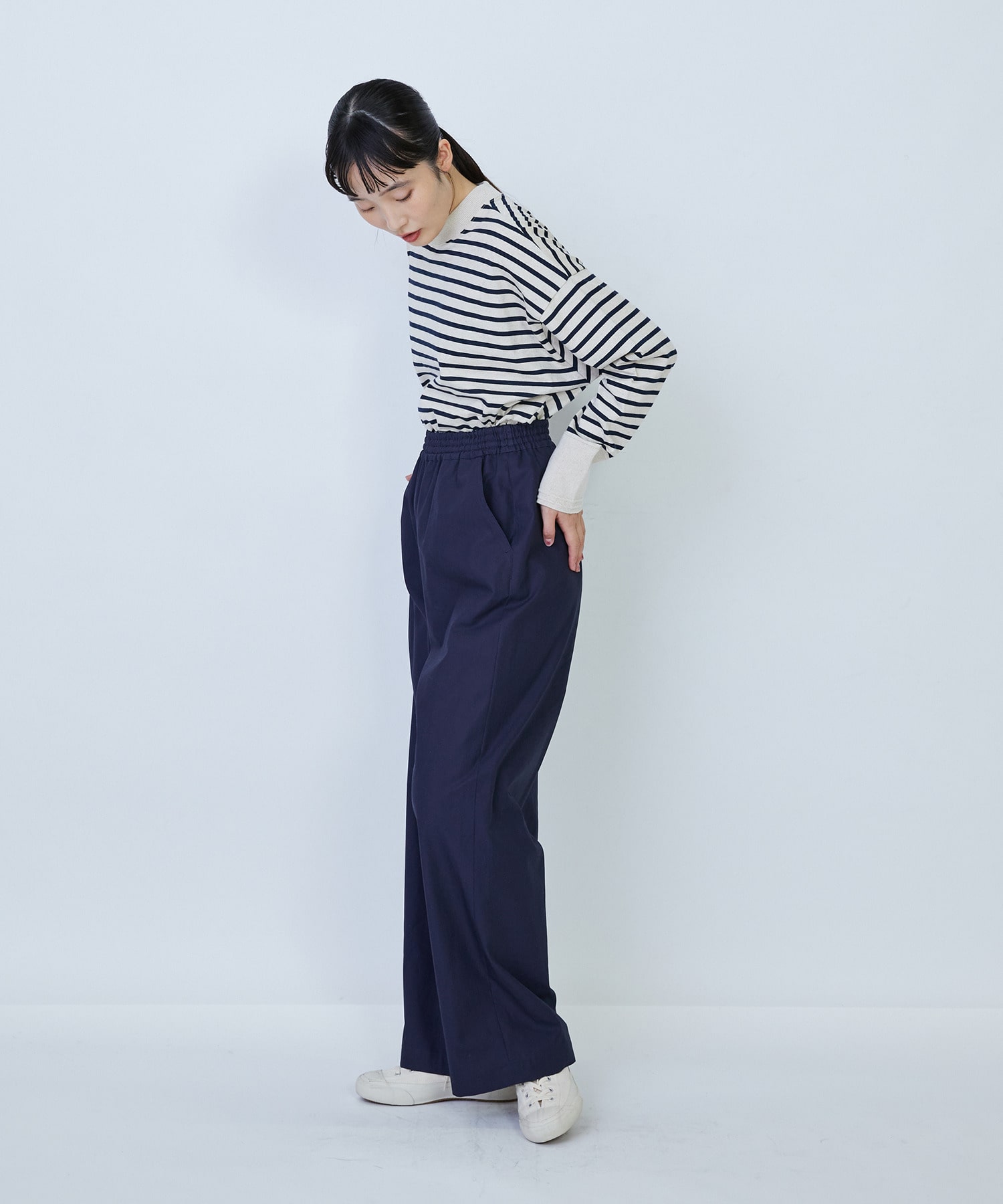 【LOISIR】コットンタイプライターワイドパンツ 詳細画像 キナリ 11