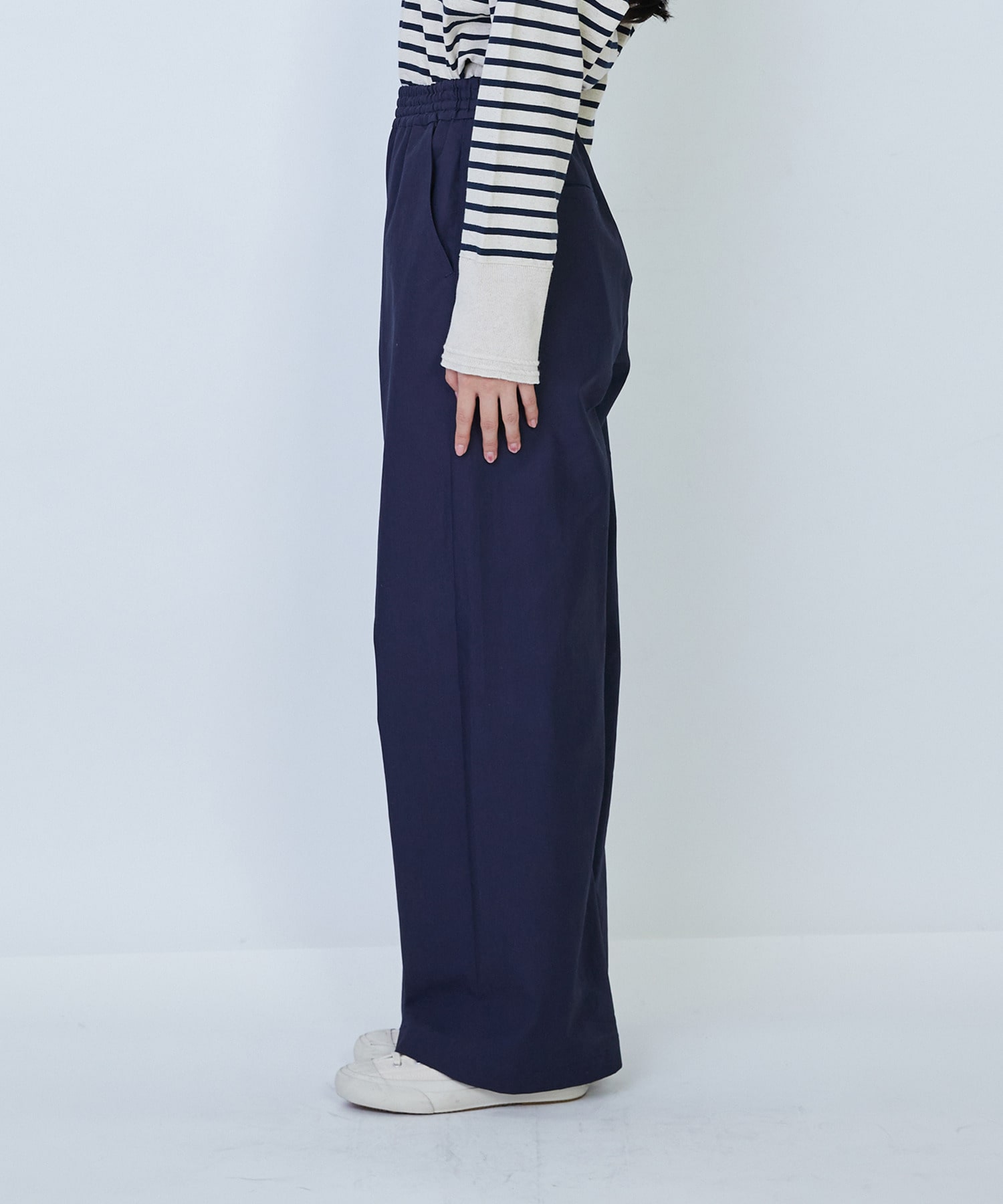 【LOISIR】コットンタイプライターワイドパンツ 詳細画像 キナリ 14