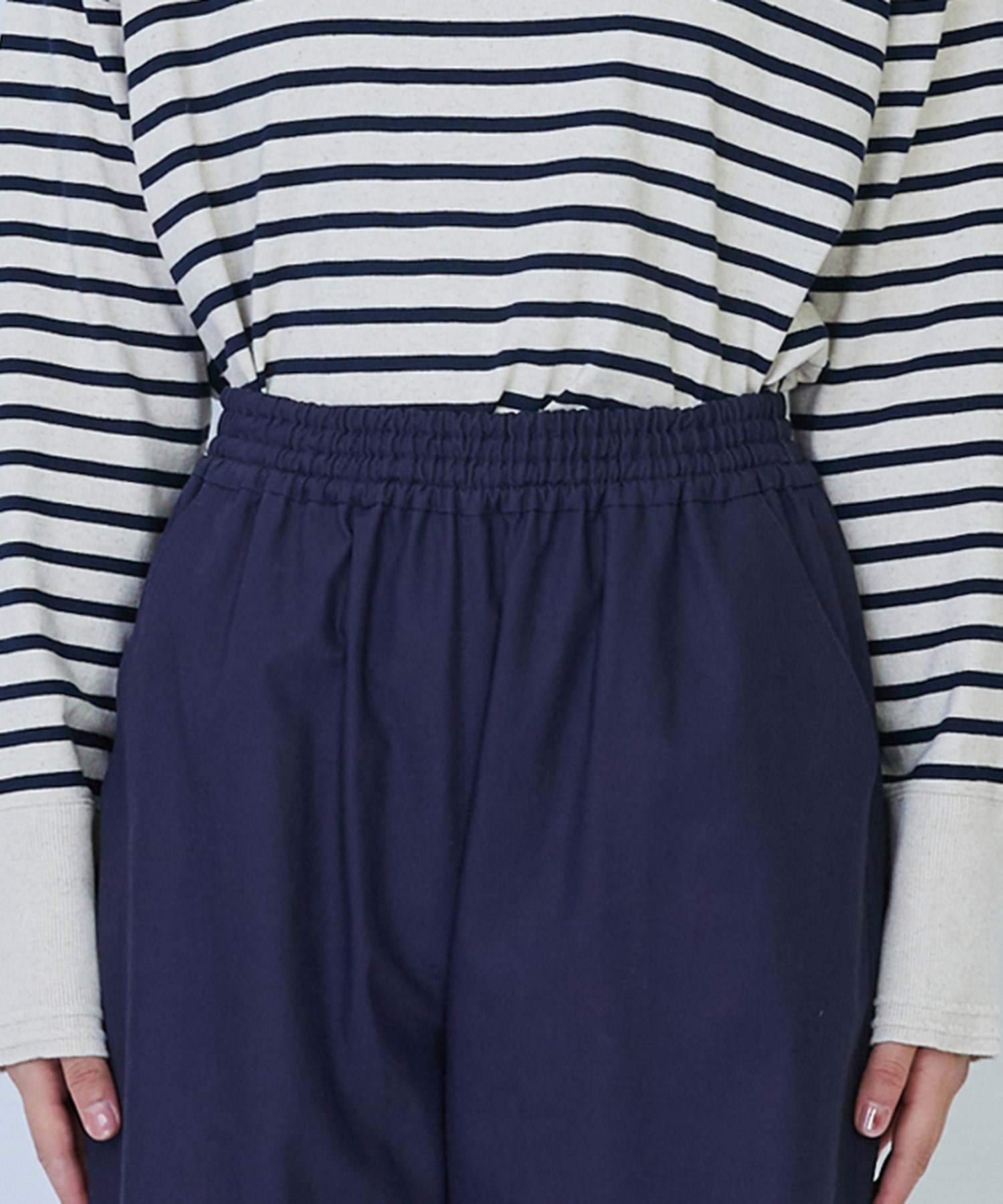 【LOISIR】コットンタイプライターワイドパンツ 詳細画像 キナリ 16