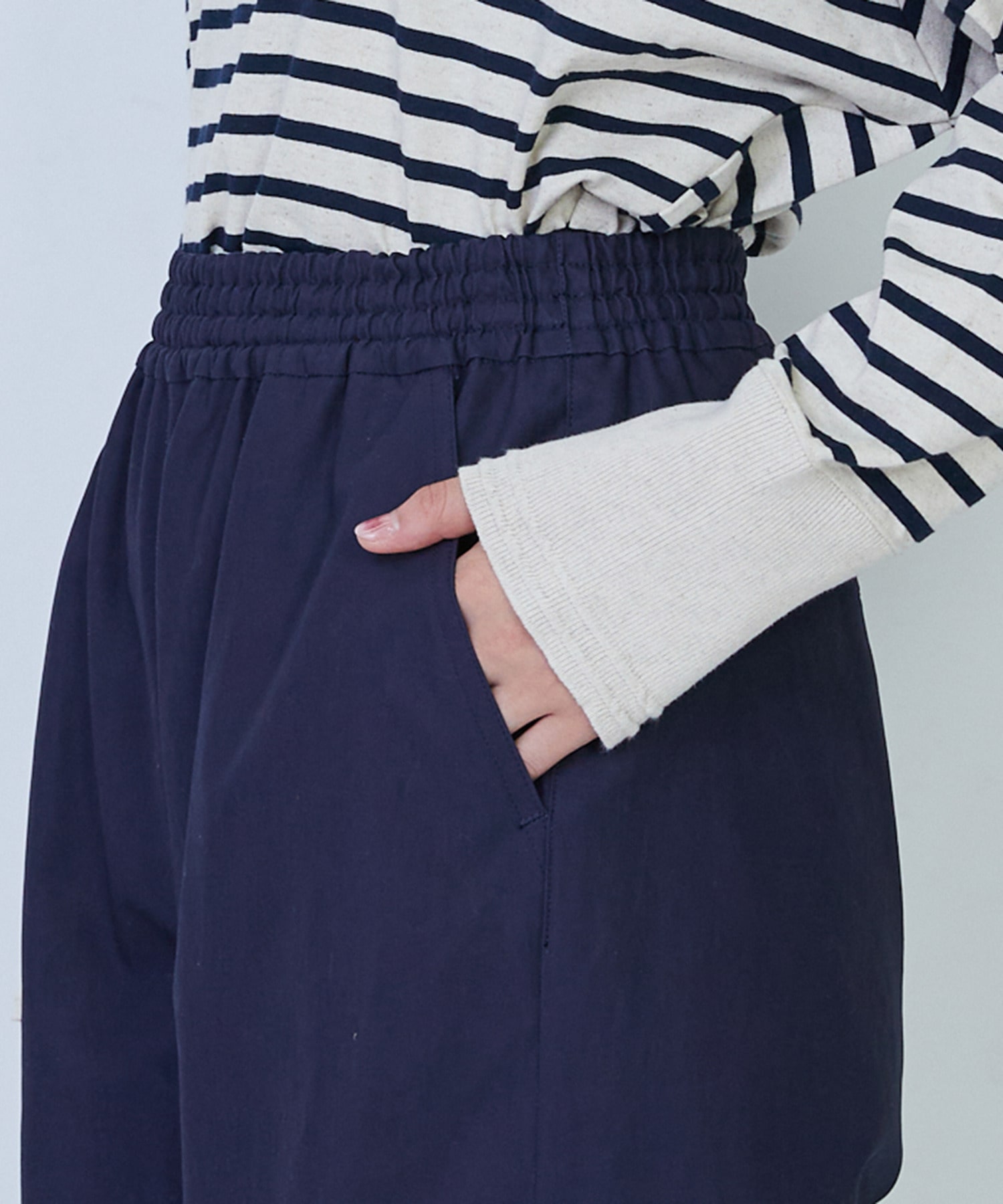 【LOISIR】コットンタイプライターワイドパンツ 詳細画像 キナリ 18