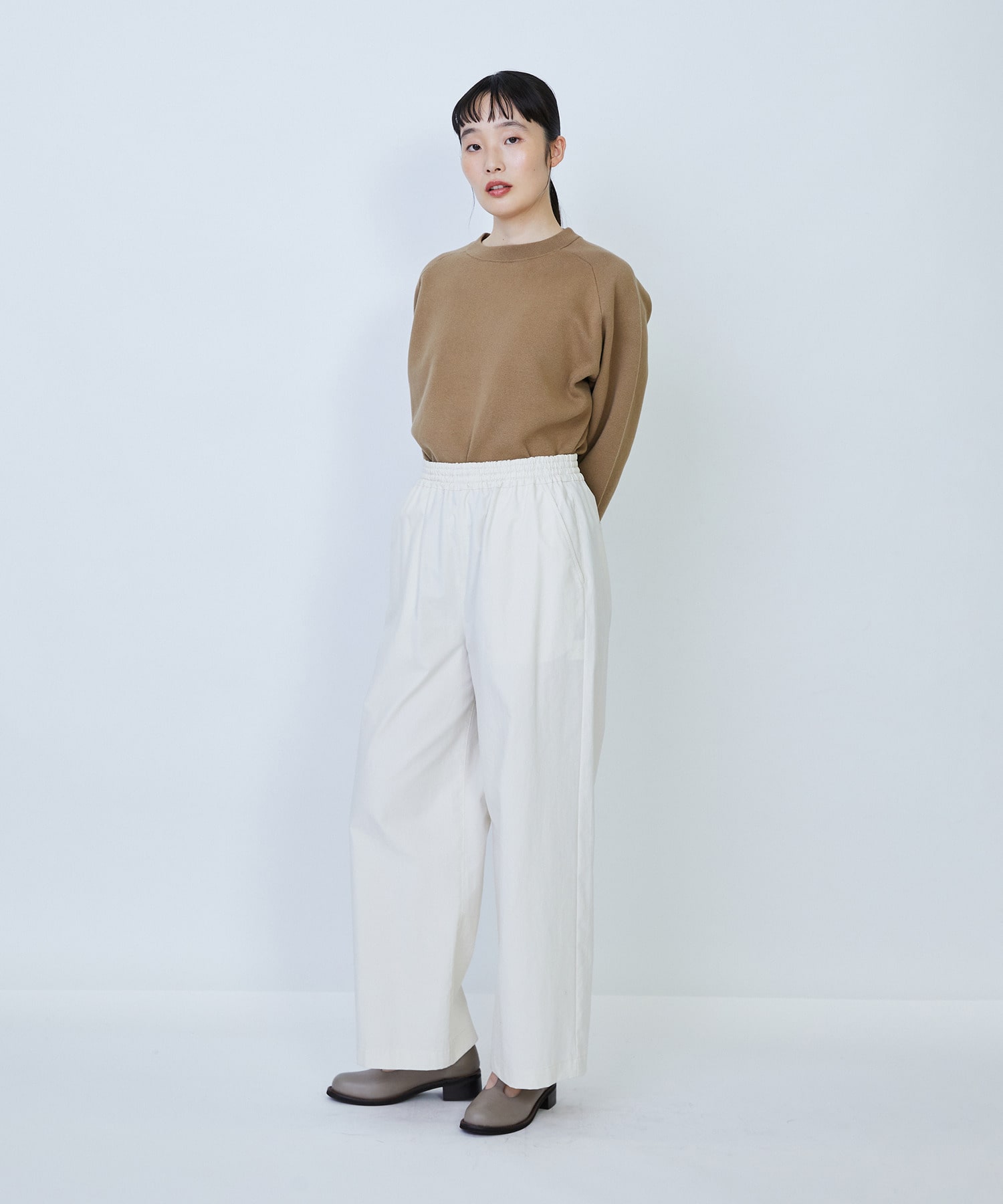 【LOISIR】コットンタイプライターワイドパンツ 詳細画像 キナリ 3