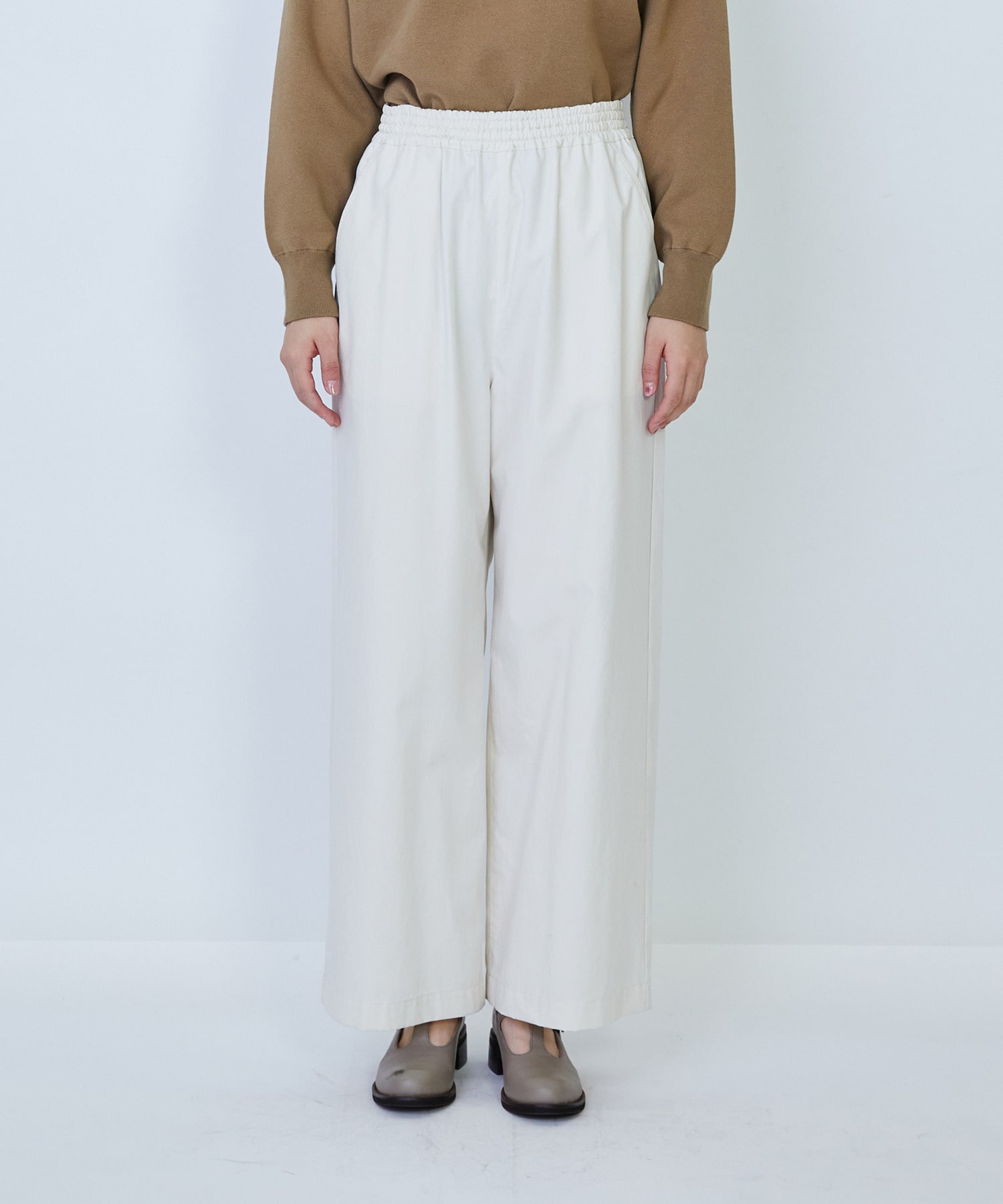 【LOISIR】コットンタイプライターワイドパンツ 詳細画像 キナリ 6