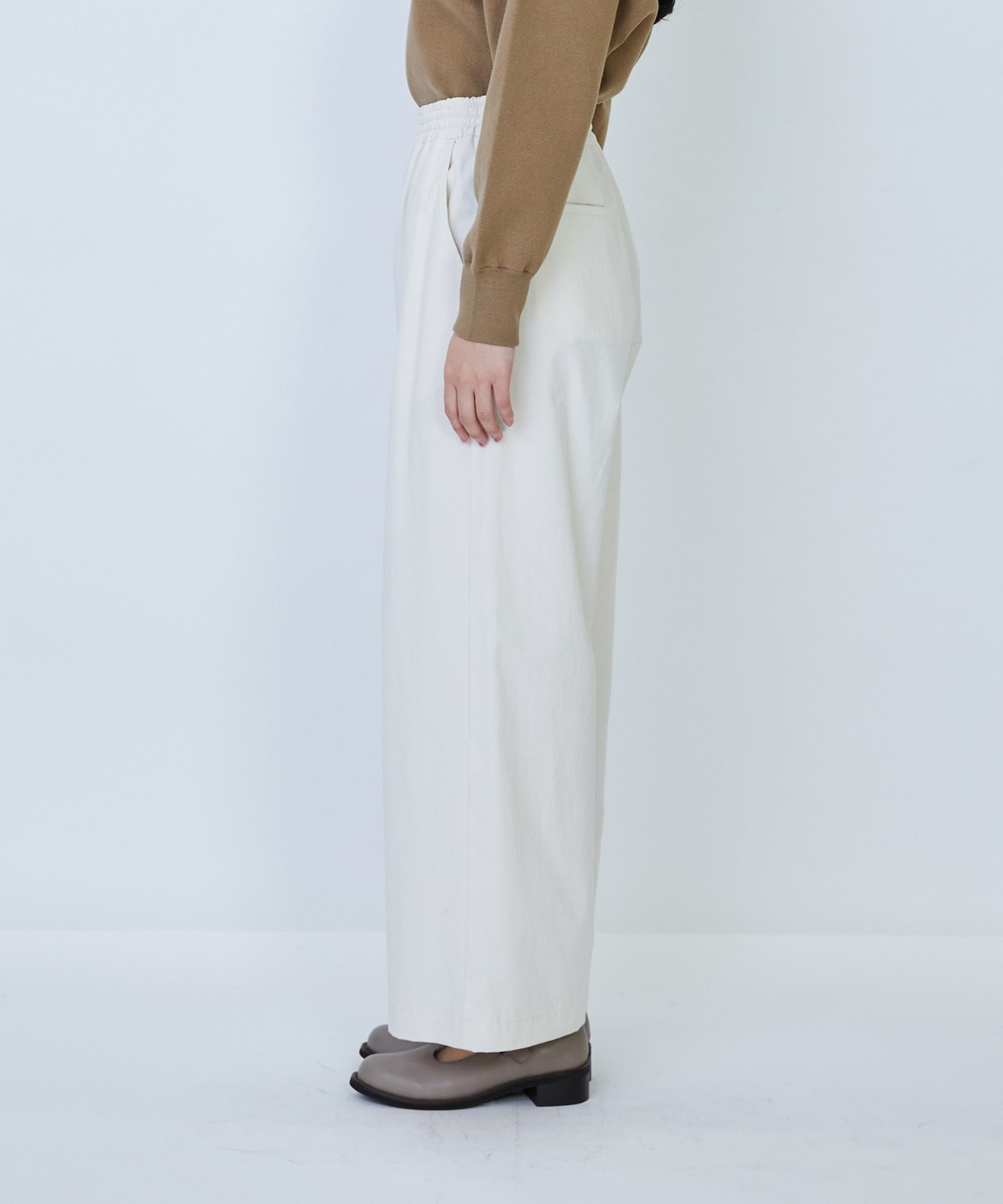 【LOISIR】コットンタイプライターワイドパンツ 詳細画像 キナリ 7