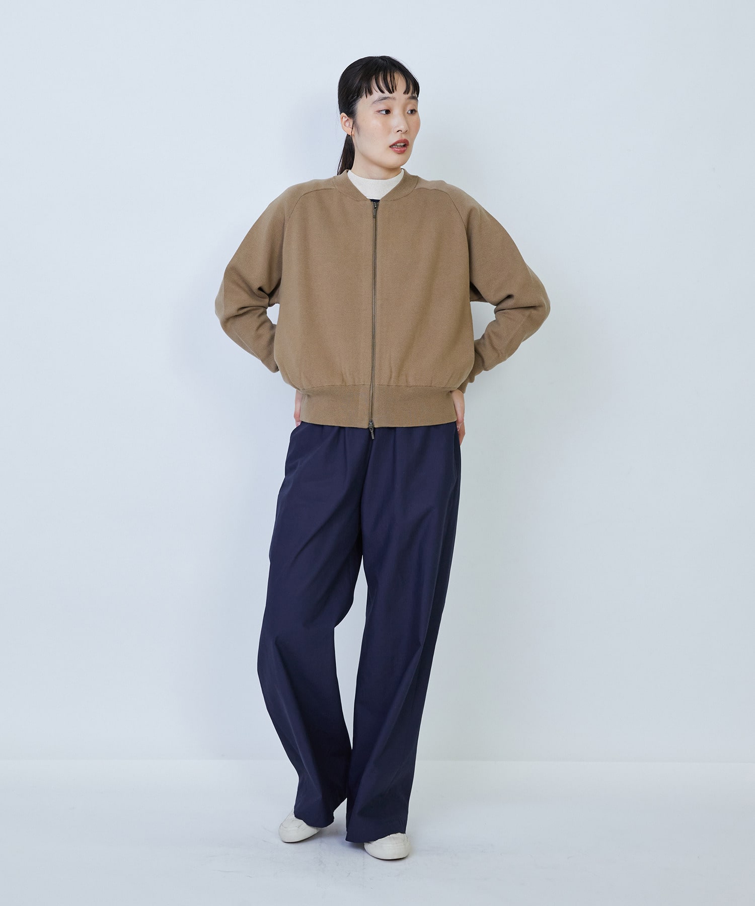 【LOISIR】コットンタイプライターワイドパンツ 詳細画像 キナリ 9