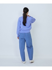 【LOISIR】コットン接結編みニットブルゾン 詳細画像 ブラック 11