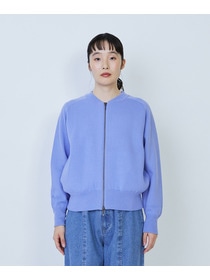 【LOISIR】コットン接結編みニットブルゾン 詳細画像 ブラック 12