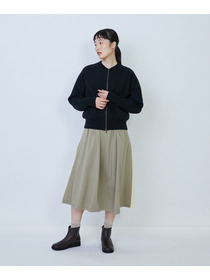 【LOISIR】コットン接結編みニットブルゾン 詳細画像 ブラック 16