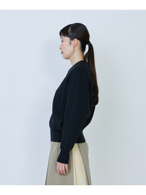 【LOISIR】コットン接結編みニットブルゾン 詳細画像 ブラック 20