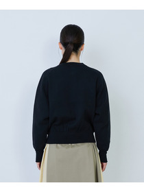 【LOISIR】コットン接結編みニットブルゾン 詳細画像 ブラック 21