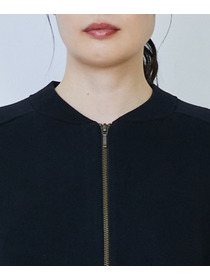 【LOISIR】コットン接結編みニットブルゾン 詳細画像 ブラック 22