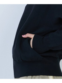 【LOISIR】コットン接結編みニットブルゾン 詳細画像 ブラック 26