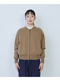 【LOISIR】コットン接結編みニットブルゾン 詳細画像 ブラック 5