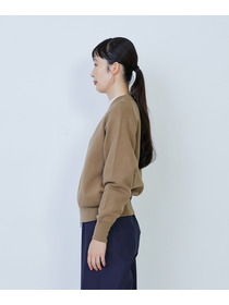 【LOISIR】コットン接結編みニットブルゾン 詳細画像 ブラック 6