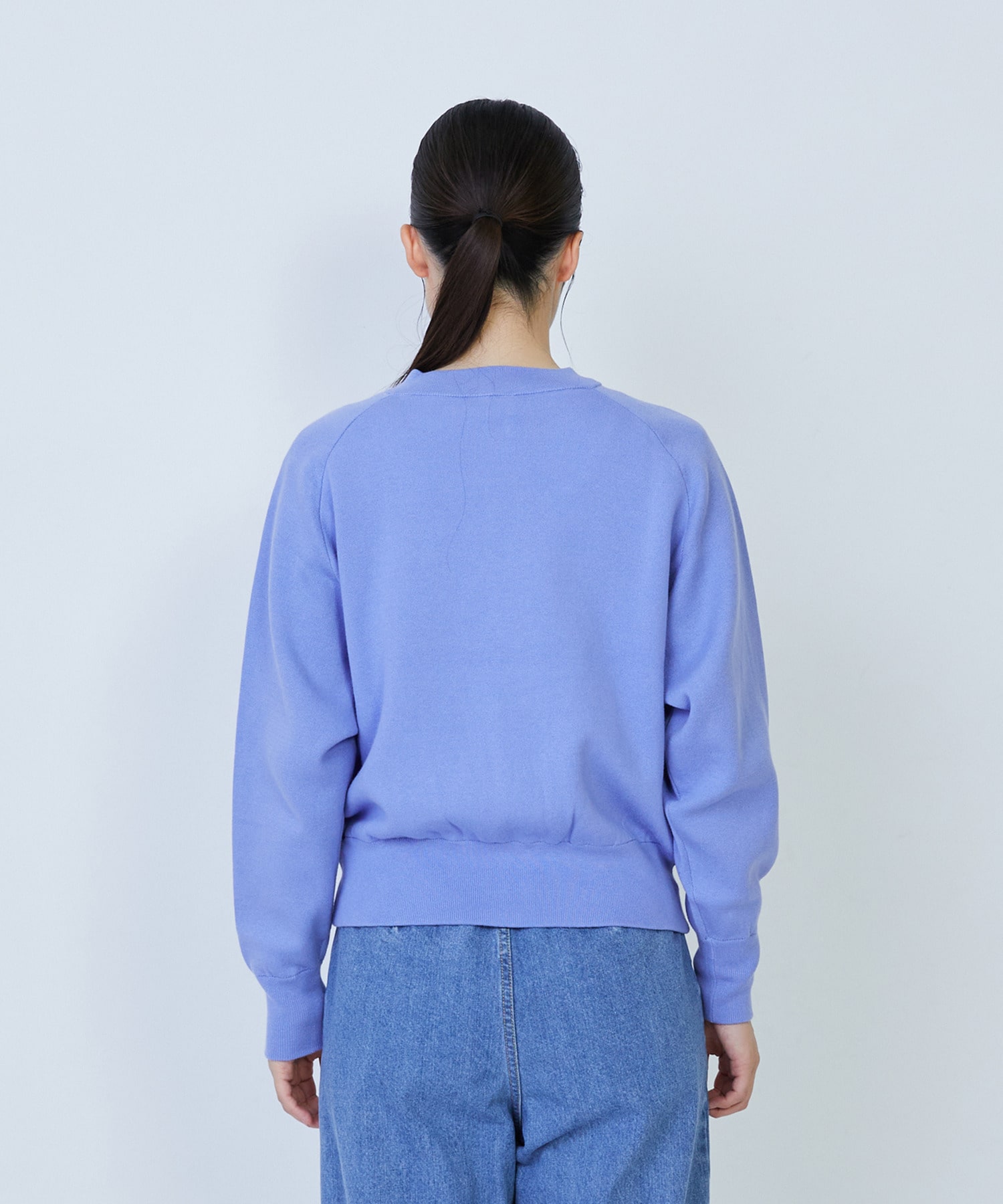 【LOISIR】コットン接結編みニットブルゾン 詳細画像 ブラック 14