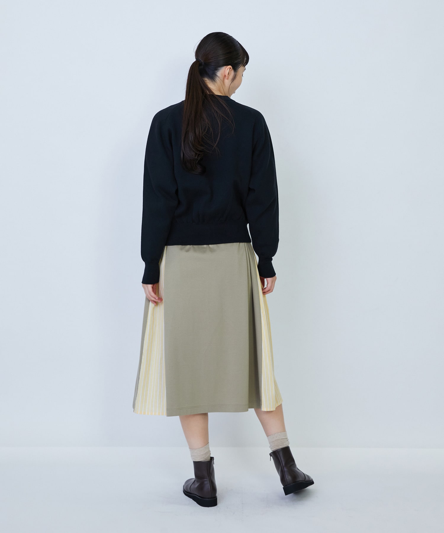 【LOISIR】コットン接結編みニットブルゾン 詳細画像 ブラック 18