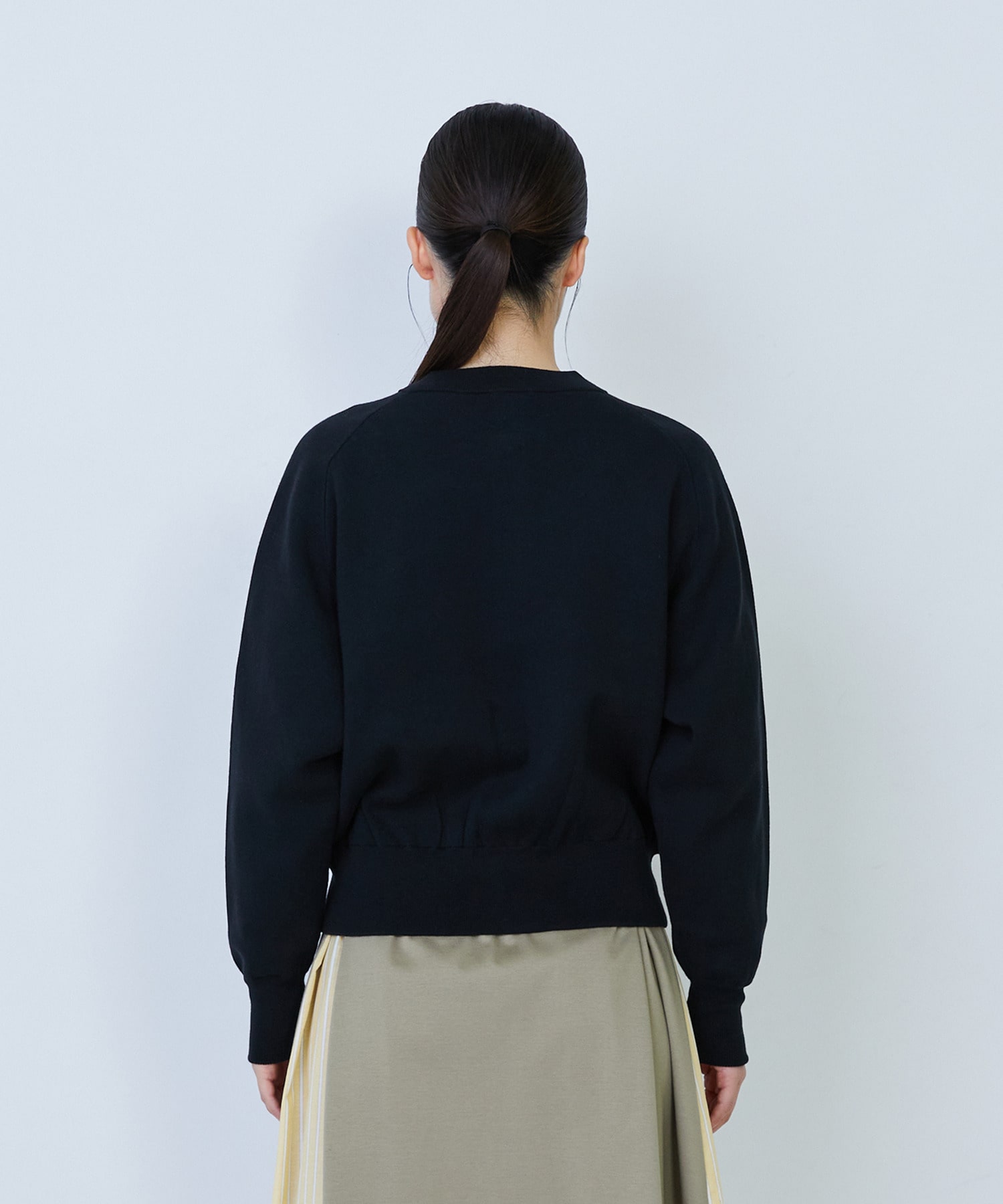 【LOISIR】コットン接結編みニットブルゾン 詳細画像 ブラック 21