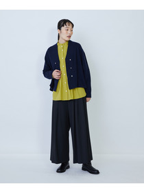 【LOISIR】ウール天竺ダブル釦カーディガン 詳細画像 ネイビー 15