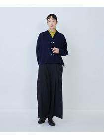 【LOISIR】ウール天竺ダブル釦カーディガン 詳細画像 ネイビー 16