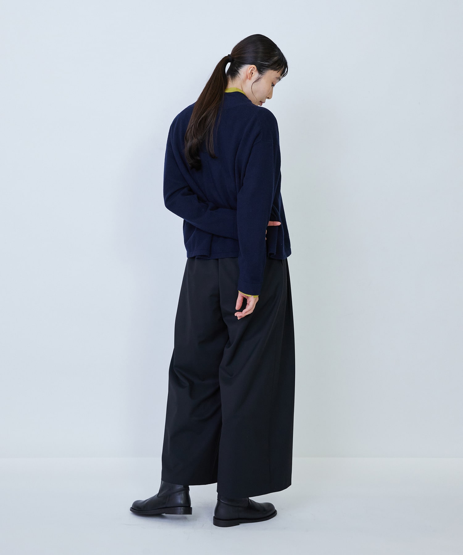 【LOISIR】ウール天竺ダブル釦カーディガン 詳細画像 ネイビー 18