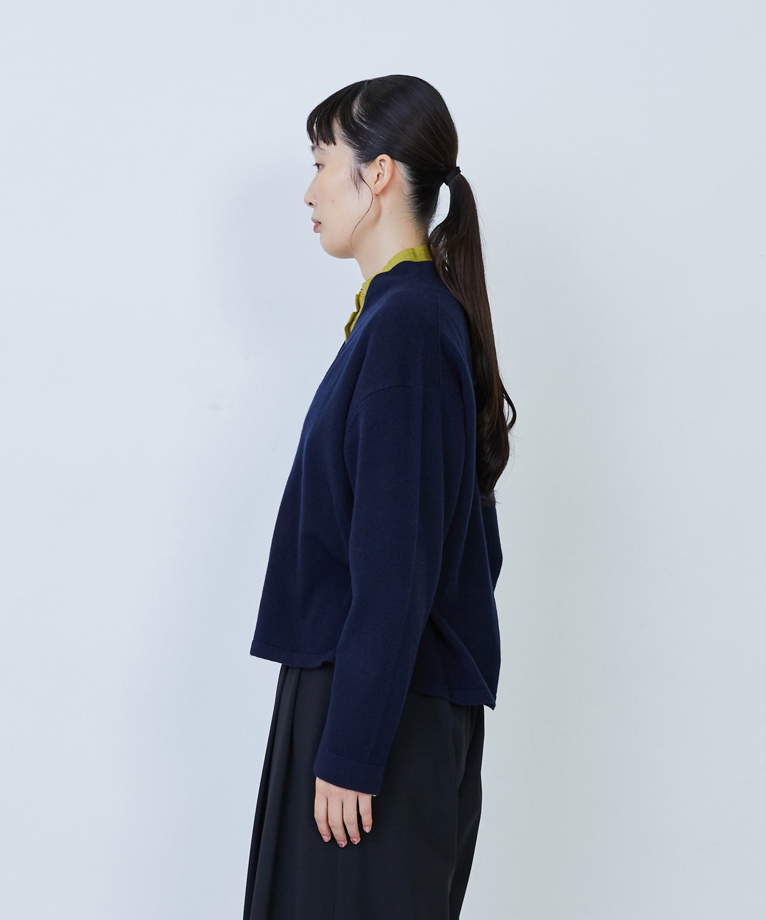 【LOISIR】ウール天竺ダブル釦カーディガン 詳細画像 ネイビー 20