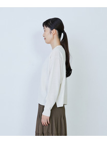 【LOISIR】ウール天竺ストール付きプルオーバー 詳細画像 ネイビー 10