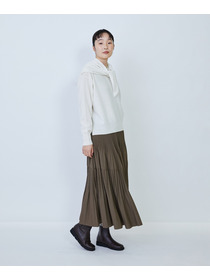 【LOISIR】ウール天竺ストール付きプルオーバー 詳細画像 ネイビー 2