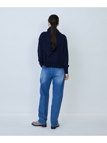 【LOISIR】ウール天竺ストール付きプルオーバー 詳細画像 ネイビー 23