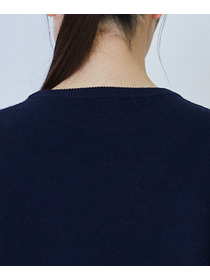 【LOISIR】ウール天竺ストール付きプルオーバー 詳細画像 ネイビー 31