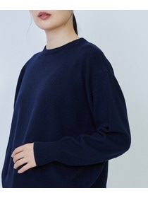 【LOISIR】ウール天竺ストール付きプルオーバー 詳細画像 ネイビー 32