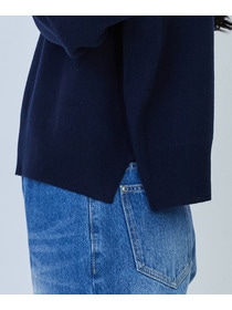 【LOISIR】ウール天竺ストール付きプルオーバー 詳細画像 ネイビー 33