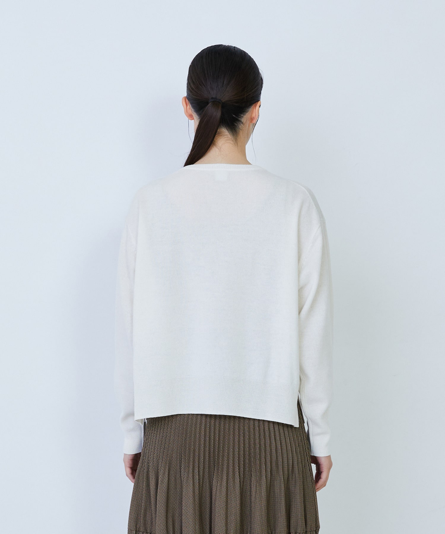 【LOISIR】ウール天竺ストール付きプルオーバー 詳細画像 ネイビー 11