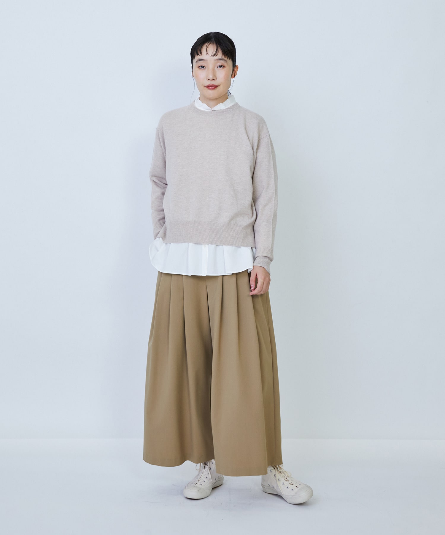 【LOISIR】ウール天竺ストール付きプルオーバー 詳細画像 ネイビー 15