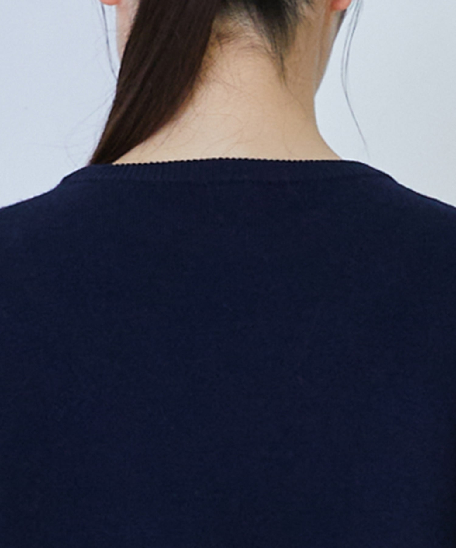 【LOISIR】ウール天竺ストール付きプルオーバー 詳細画像 ネイビー 31