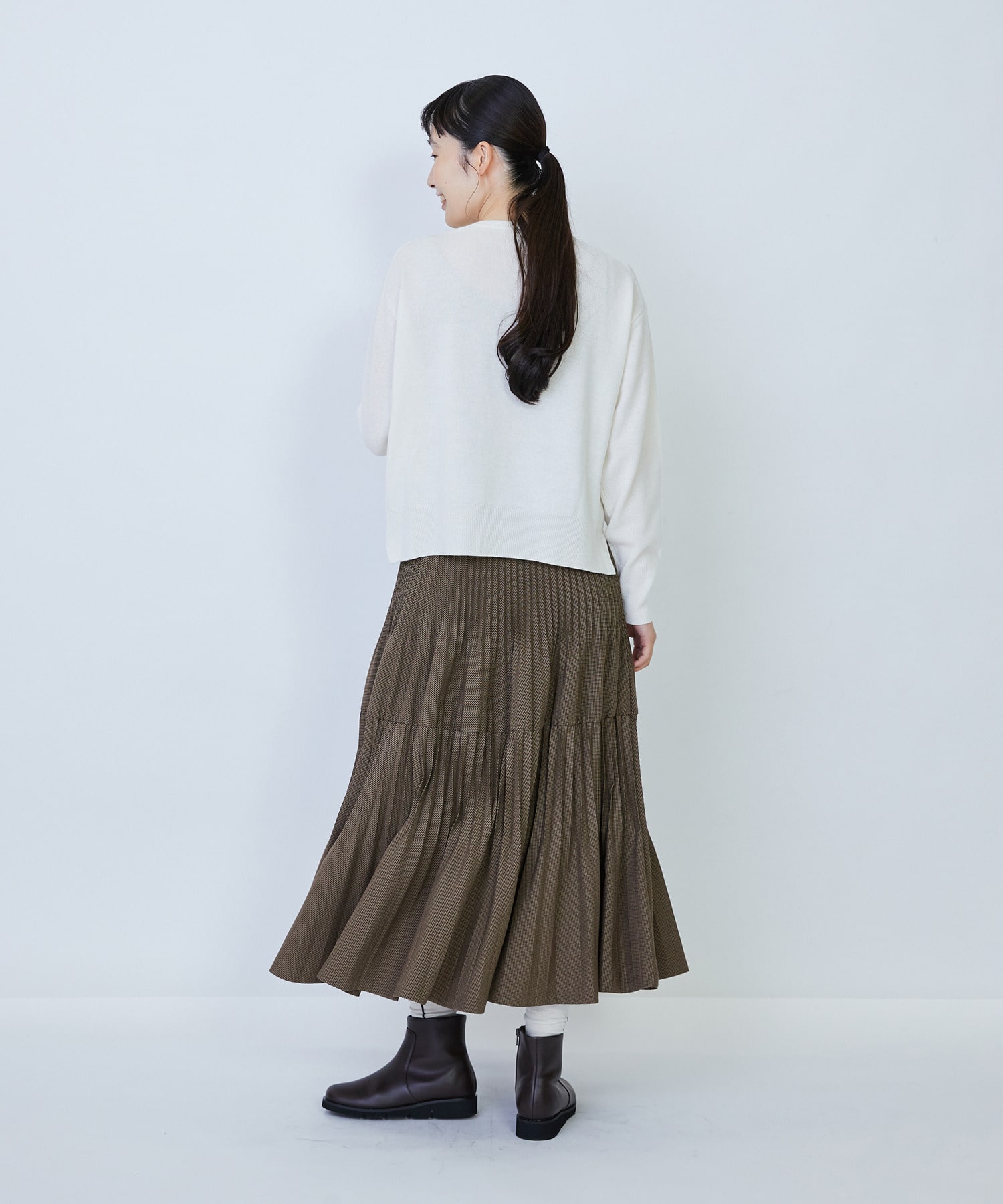 【LOISIR】ウール天竺ストール付きプルオーバー 詳細画像 ネイビー 8